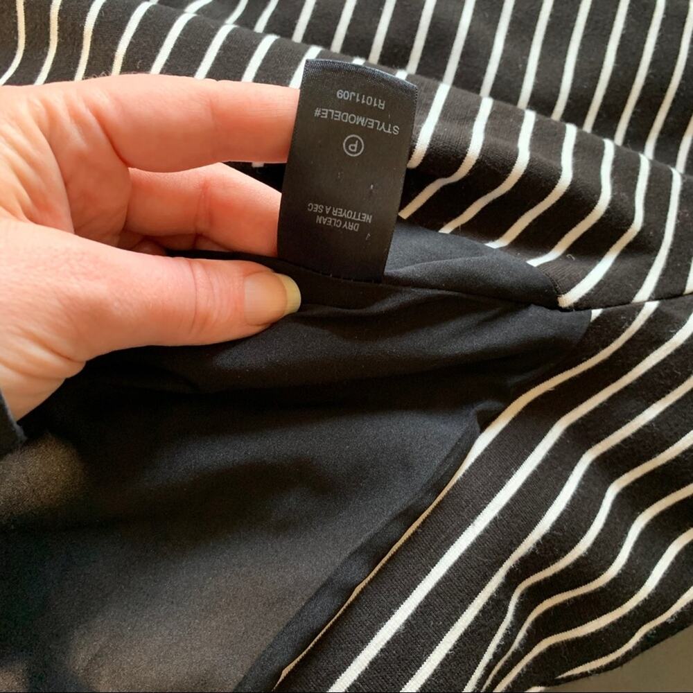 Robert Rodriguez black white striped blazer sz 4 - Picture 6 of 7